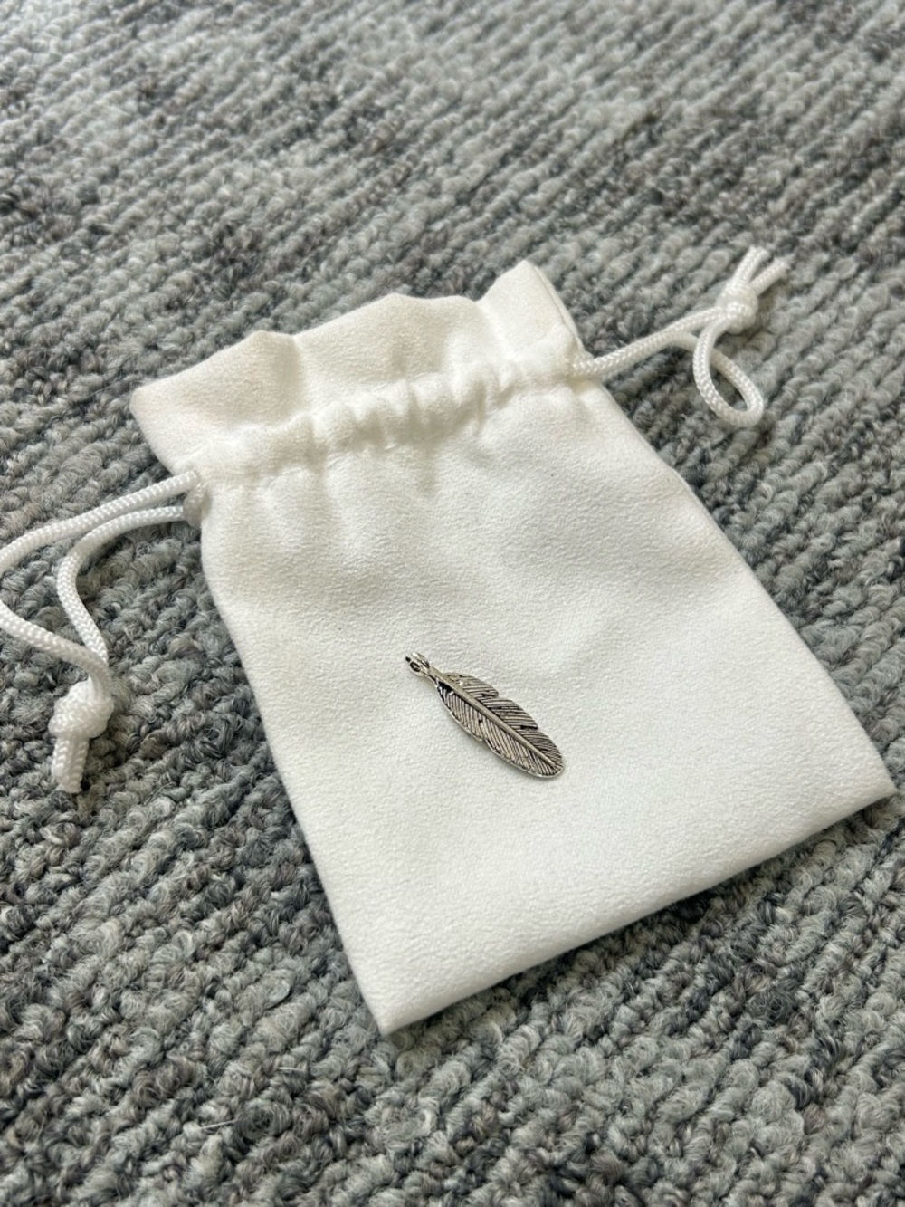 Silver Feather Charm Pendant Southwest Native American Attachable✨